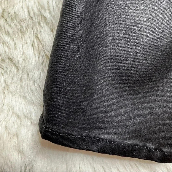 H&M Curvy Jeggings Ultra High Waist Ankle Black Coated Size 4 - Picture 14 of 16